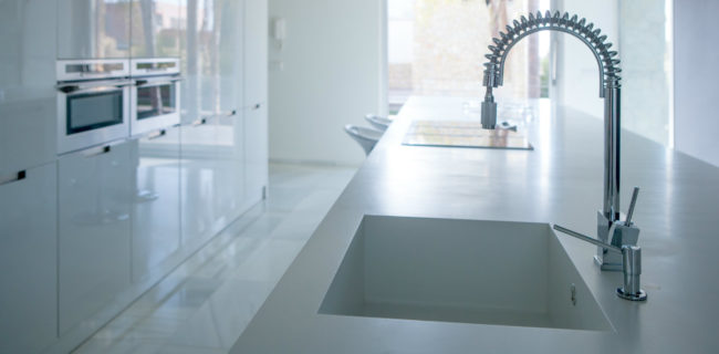 lavello integrato con il top